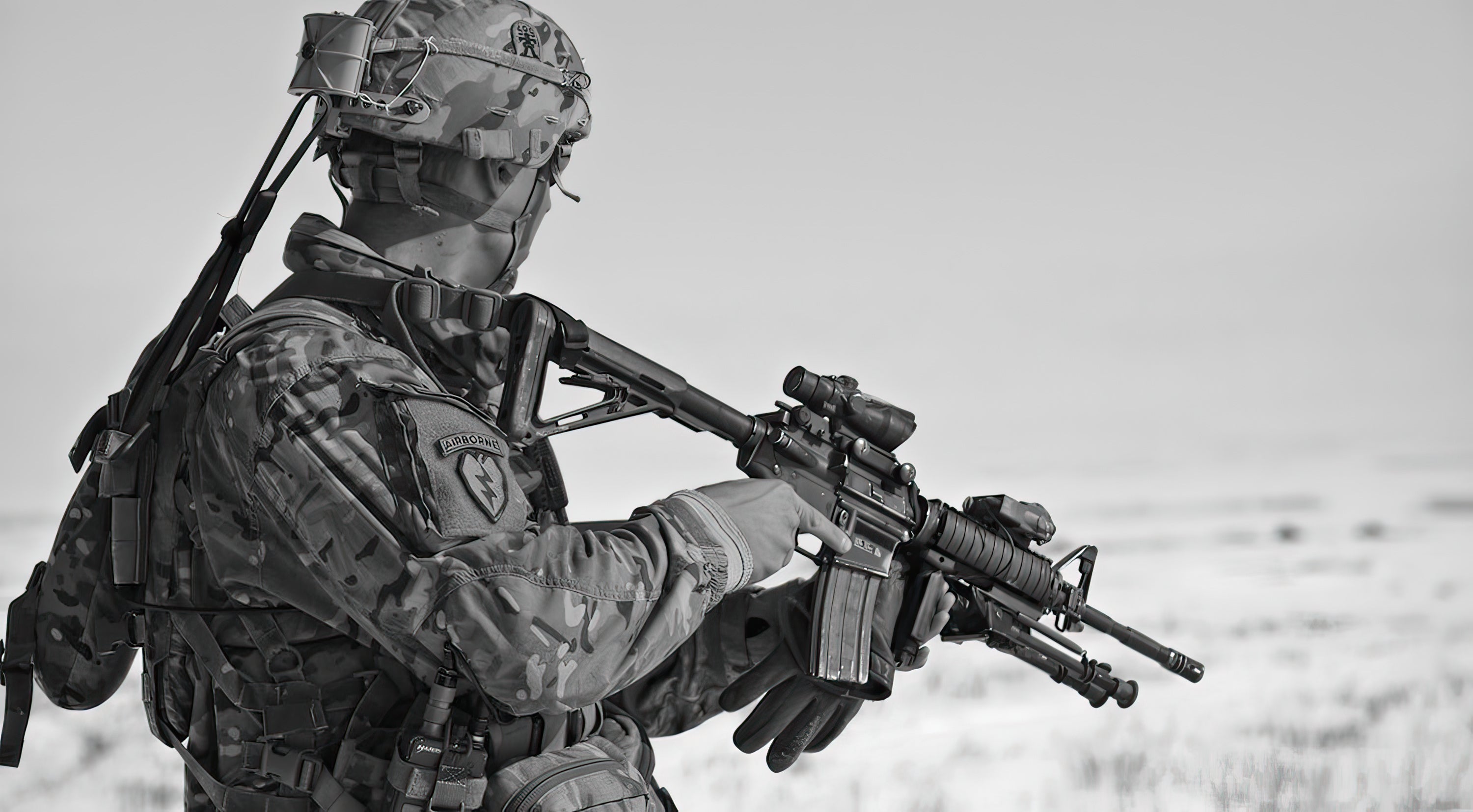2020 Military Story Showcase - Image of airborne ranger with firearm